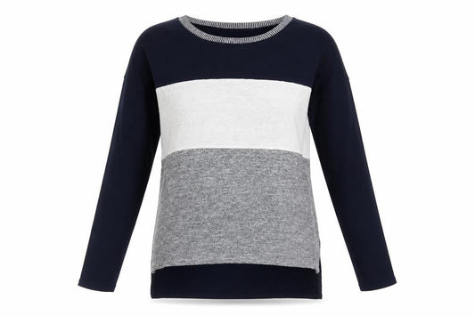 Oasis Womens Blue Round Neck  Polyester Pullover Jumper Size XS
