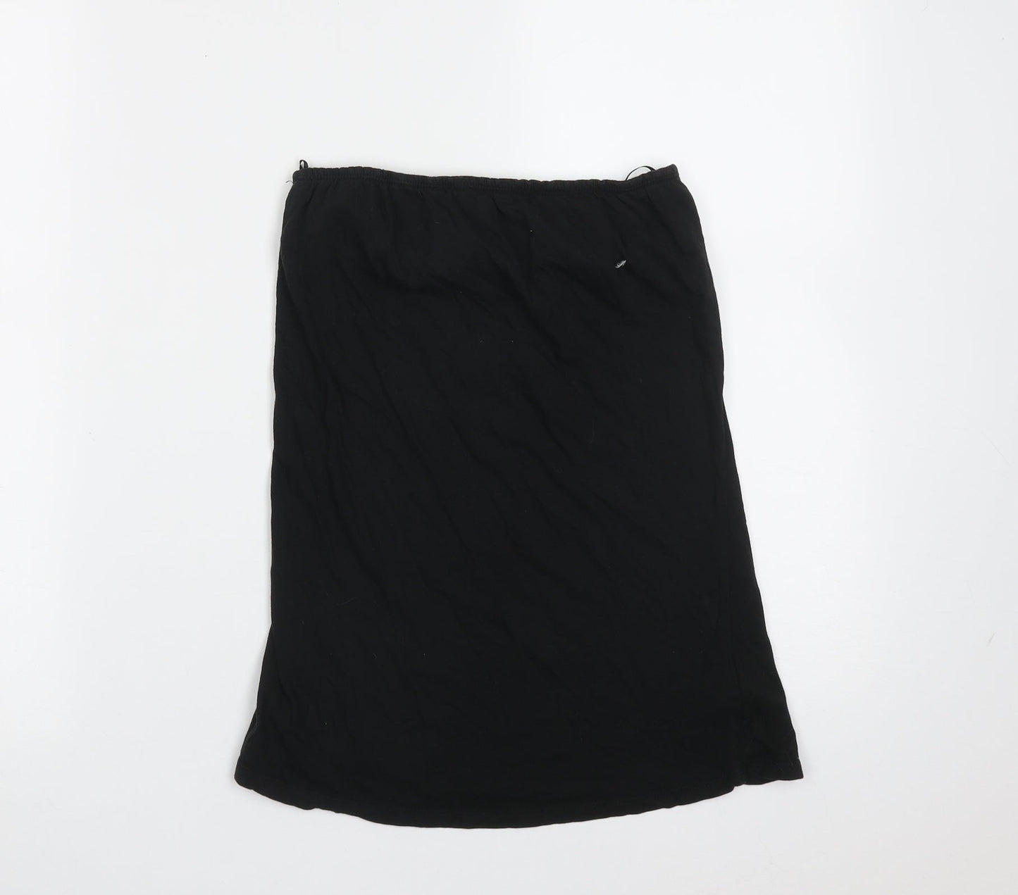 New Look Womens Black  Cotton Basic T-Shirt Size 12 Off the Shoulder
