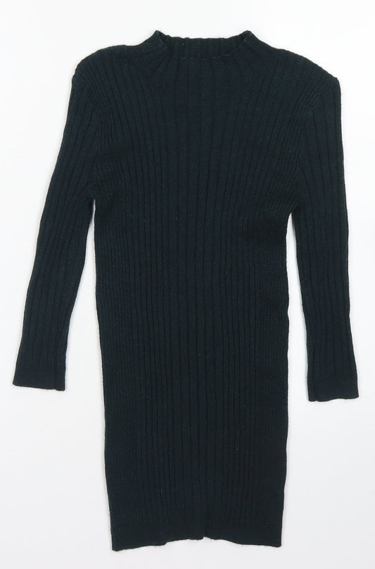 Atmosphere Womens Green Mock Neck  Viscose Pullover Jumper Size 6