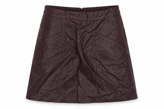 New Look Womens Purple  Polyurethane A-Line Skirt Size 8   Zip