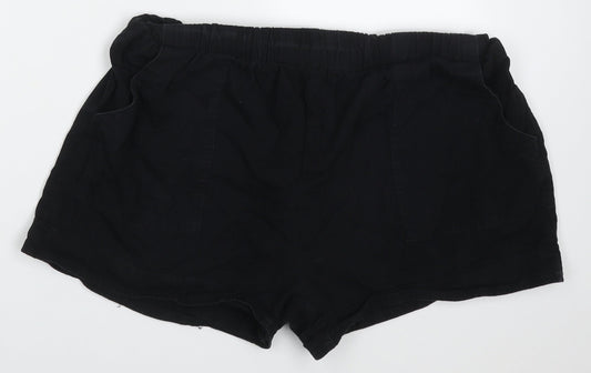 Yidarton Womens Black  Cotton Cargo Leggings Size 34