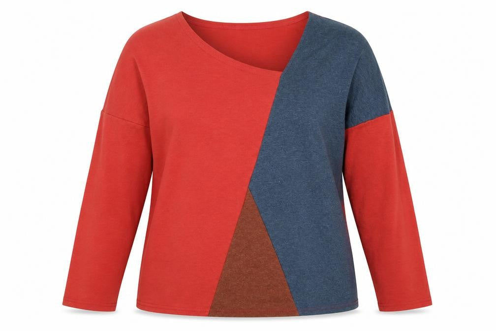 Yidarton Womens Multicoloured Colourblock Cotton Pullover Sweatshirt Size L  Pullover