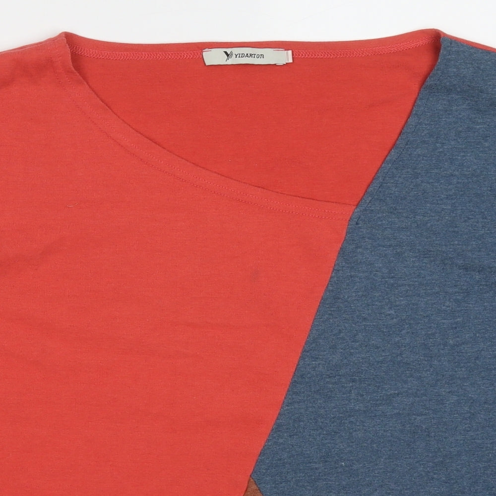Yidarton Womens Multicoloured Colourblock Cotton Pullover Sweatshirt Size L  Pullover
