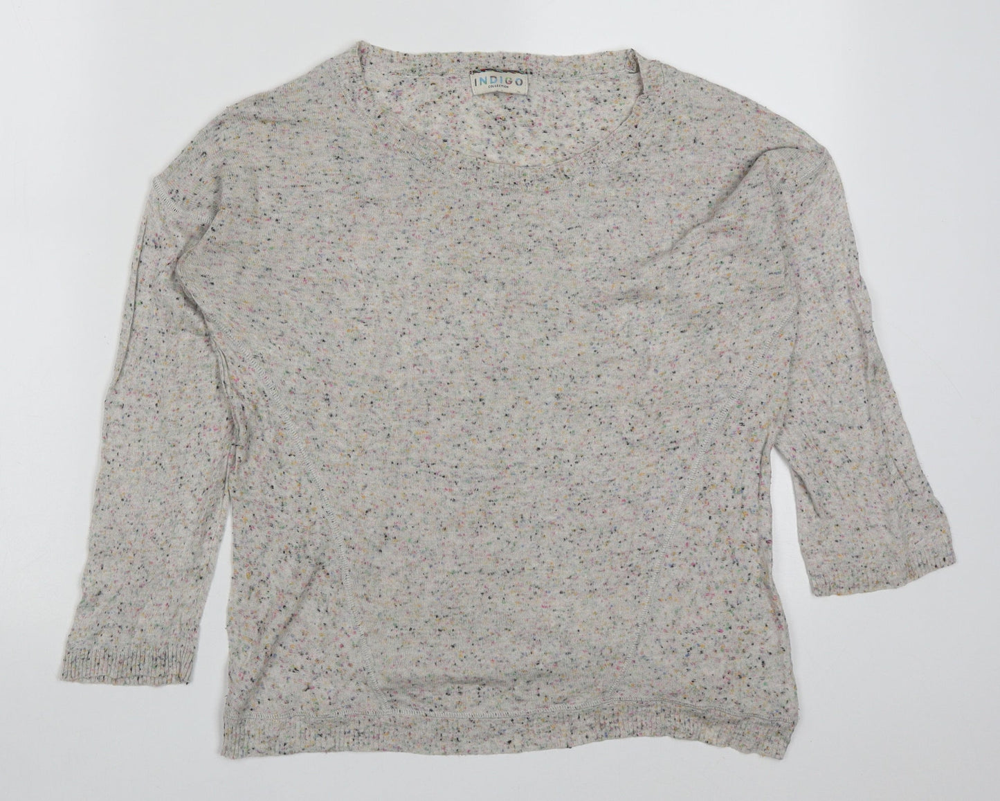Marks and Spencer Womens Multicoloured Round Neck  Viscose Pullover Jumper Size 8