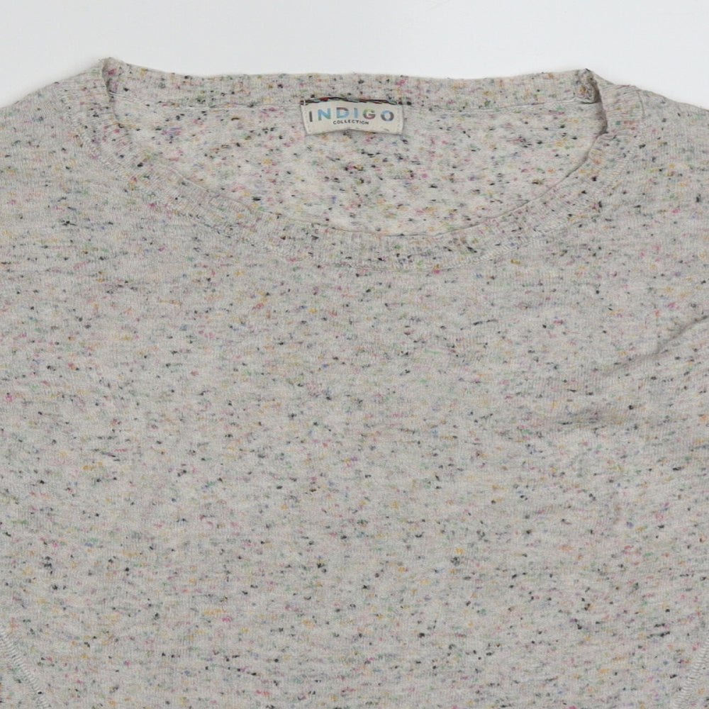 Marks and Spencer Womens Multicoloured Round Neck  Viscose Pullover Jumper Size 8