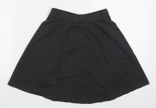 George Girls Grey  Polyester Skater Skirt Size 9-10 Years  Regular