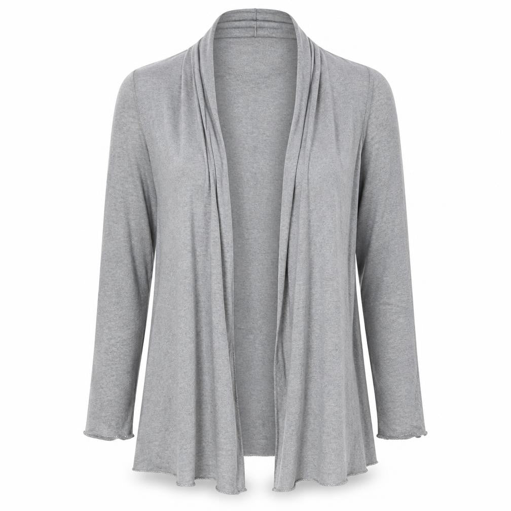 Luisa Perla Womens Grey V-Neck  Acrylic Cardigan Jumper Size M