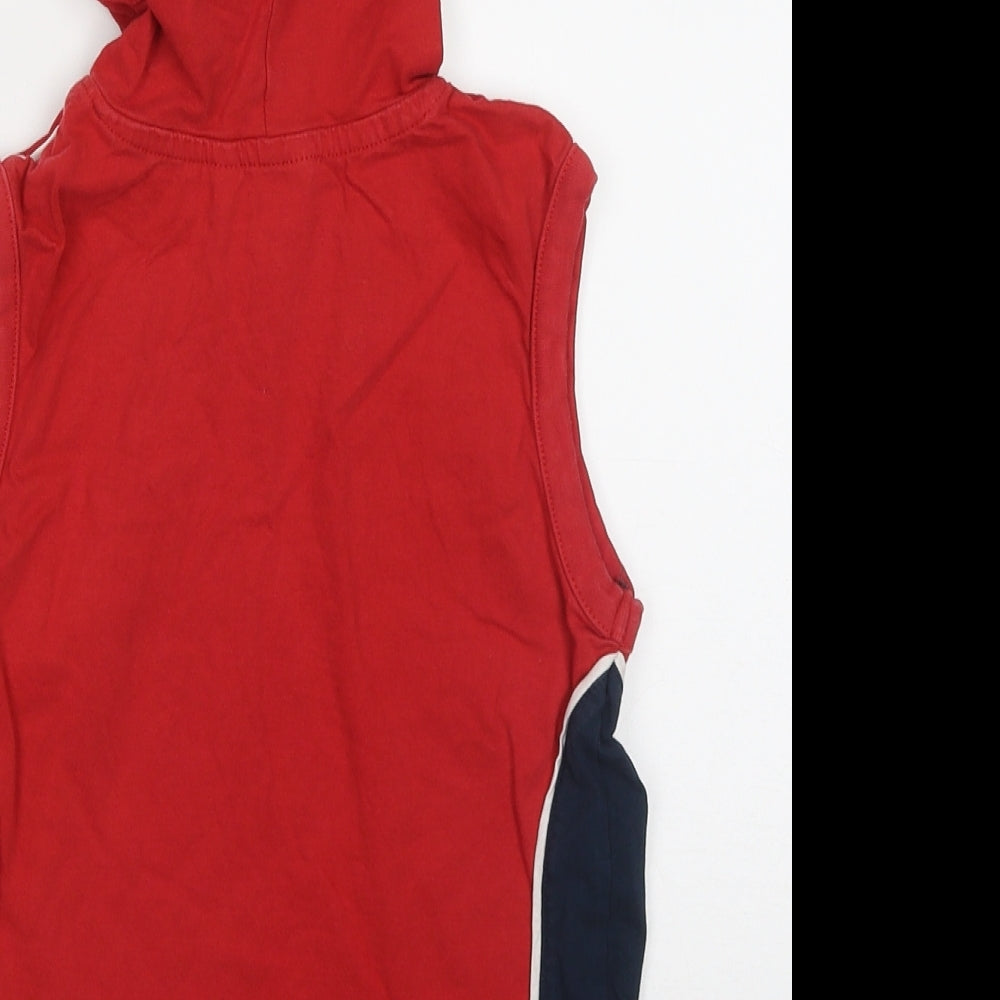 George Boys Red  Cotton Pullover Hoodie Size 7-8 Years  Pullover