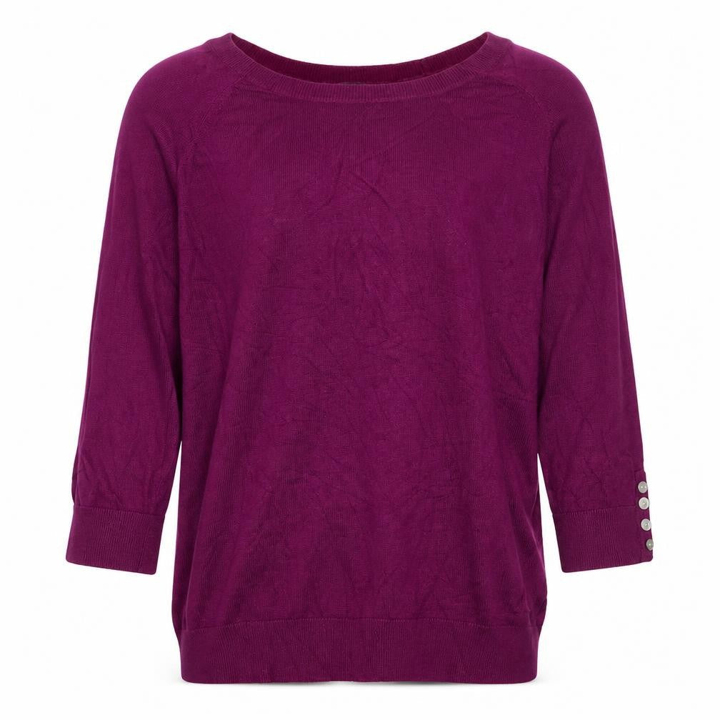 Smartset Mens Purple Round Neck  Nylon Pullover Jumper Size L