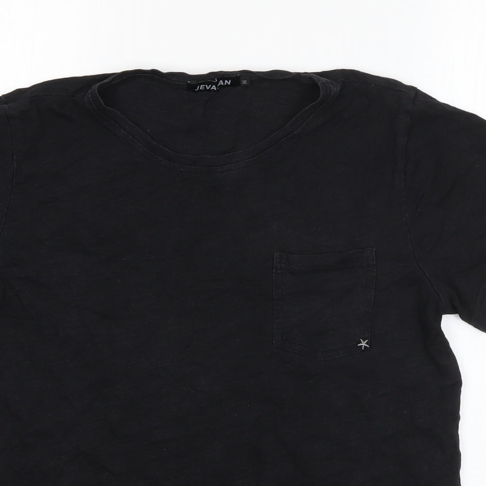 Jevasan Boys Black  Cotton Basic T-Shirt Size M Round Neck Pullover
