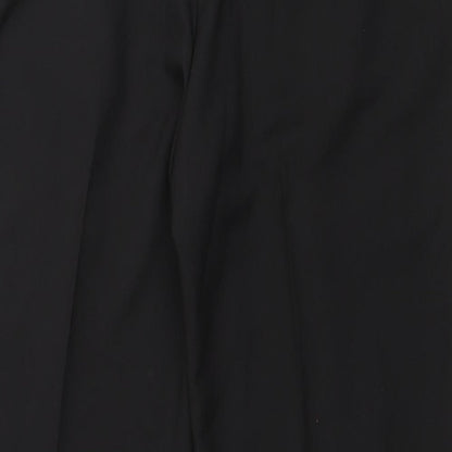 Preloved Haggar Mens Black  Polyester Trousers  Size 38 in L30 in Regular Zip - Label