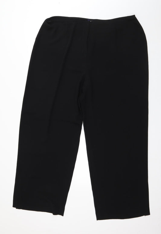 Debenhams Womens Black  Polyester Windbreaker Trousers Size 38 in L28 in Regular Zip