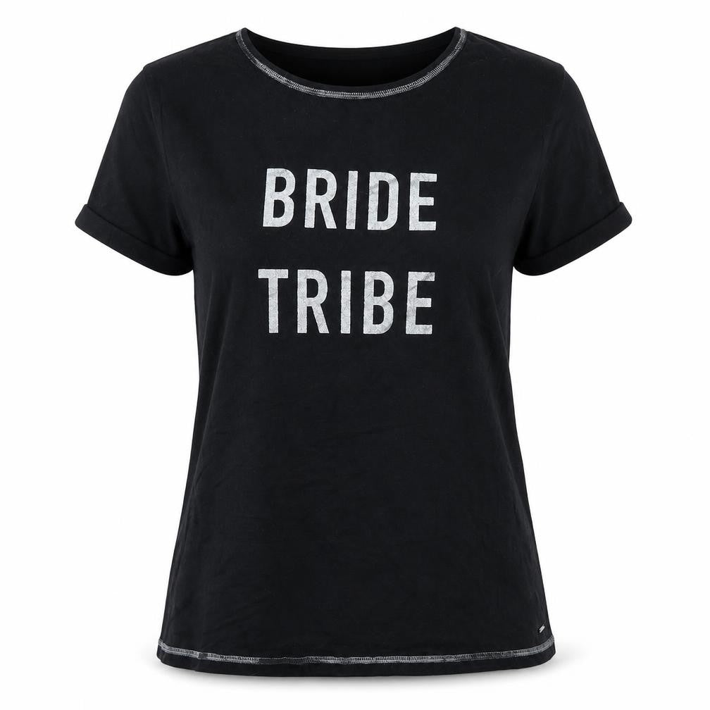 Next Womens Black Solid Cotton Top Pyjama Top Size M   - Bride Tribe