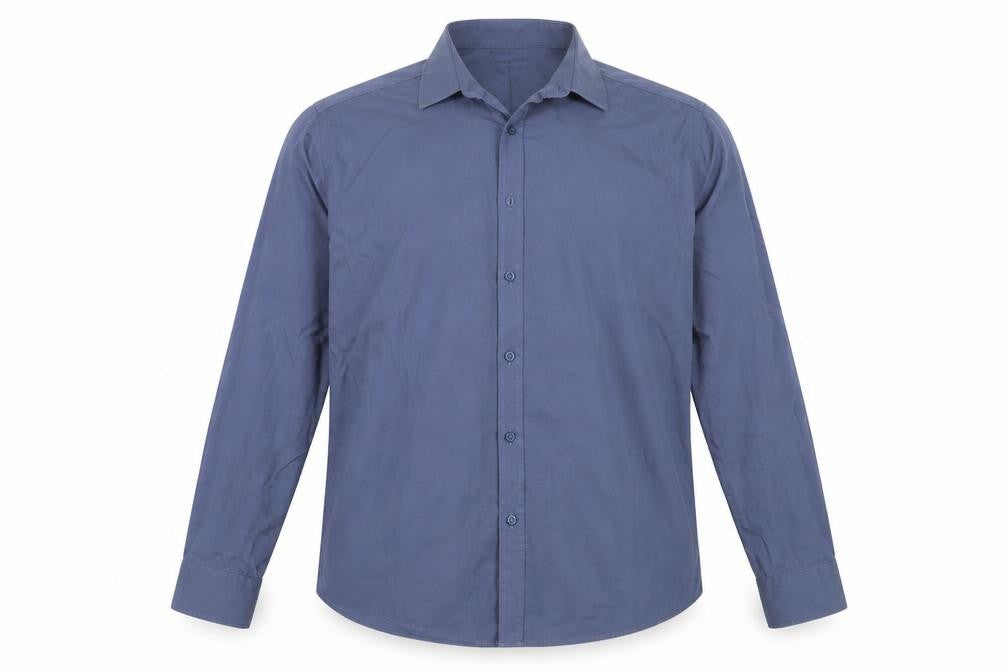 River Island Mens Blue  Cotton  Button-Up Size L Collared
