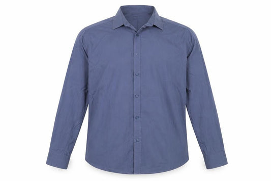 River Island Mens Blue  Cotton  Button-Up Size L Collared