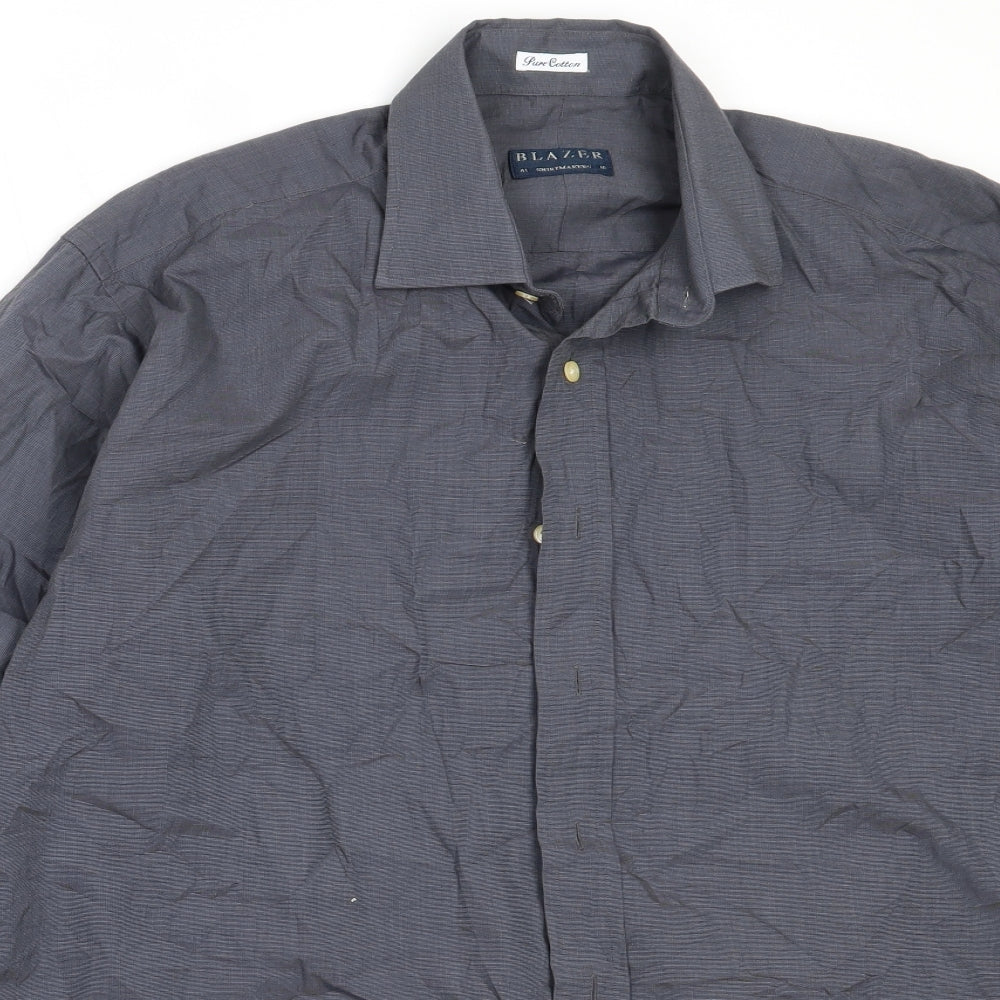 Blazer Mens Grey  Cotton  Button-Up Size 16 Collared
