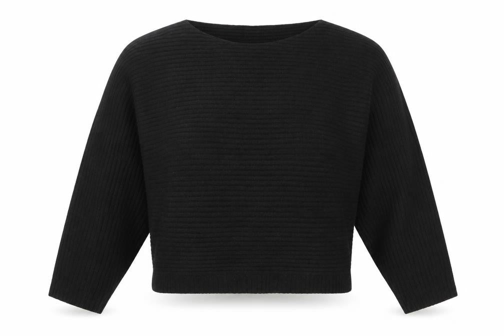 New Look Womens Black Round Neck  Acrylic Pullover Jumper Size L