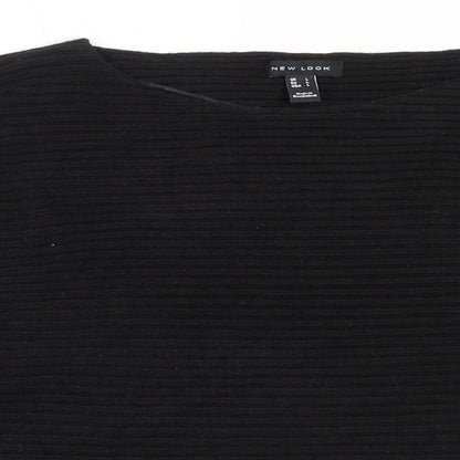 New Look Womens Black Round Neck  Acrylic Pullover Jumper Size L