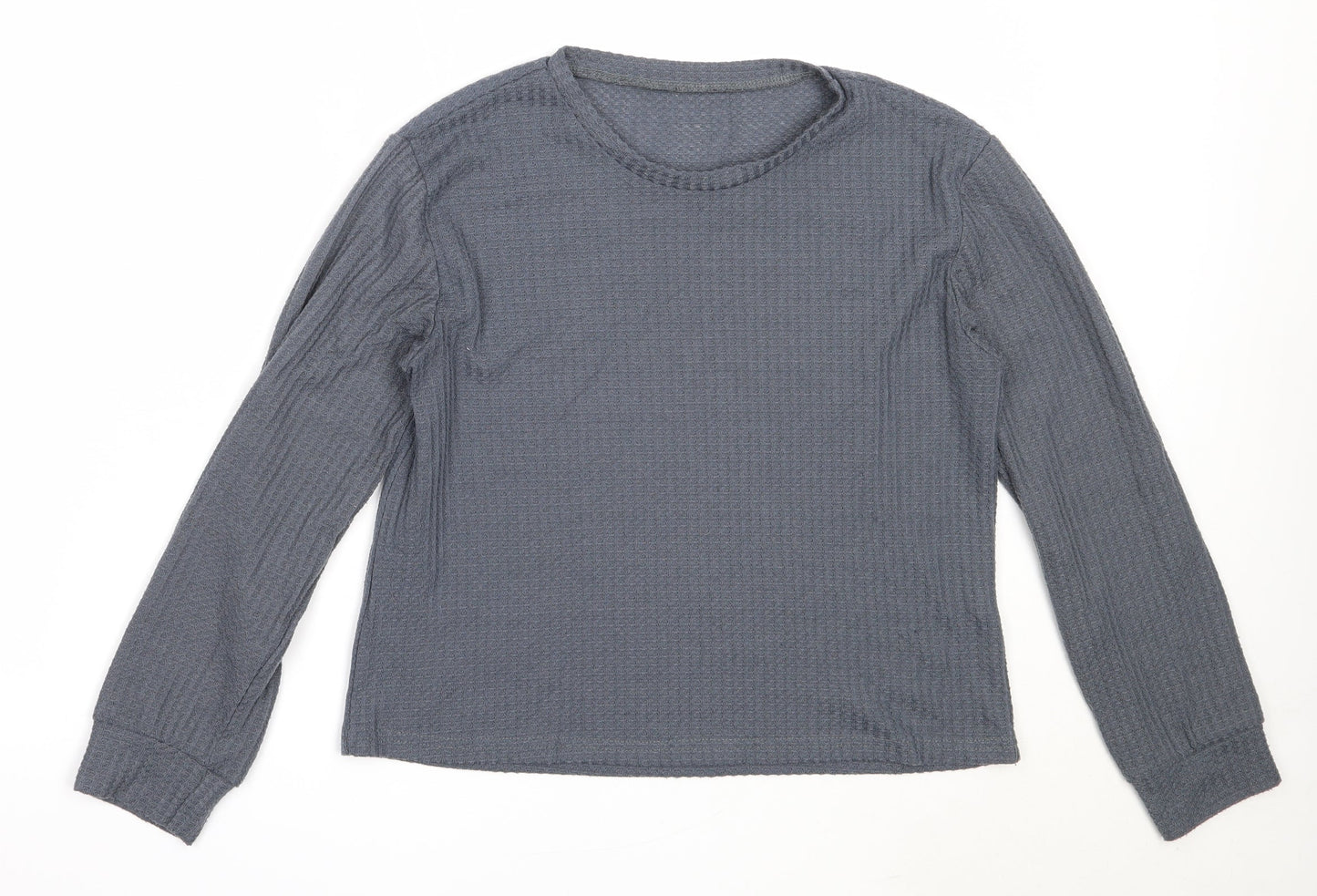Preworn Womens Blue Round Neck  Polyester Pullover Jumper Size S