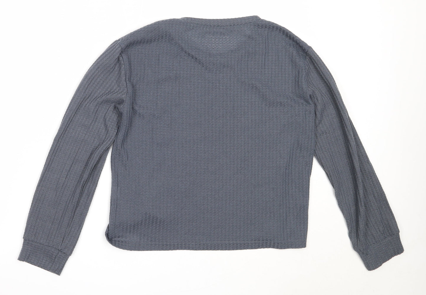Preworn Womens Blue Round Neck  Polyester Pullover Jumper Size S