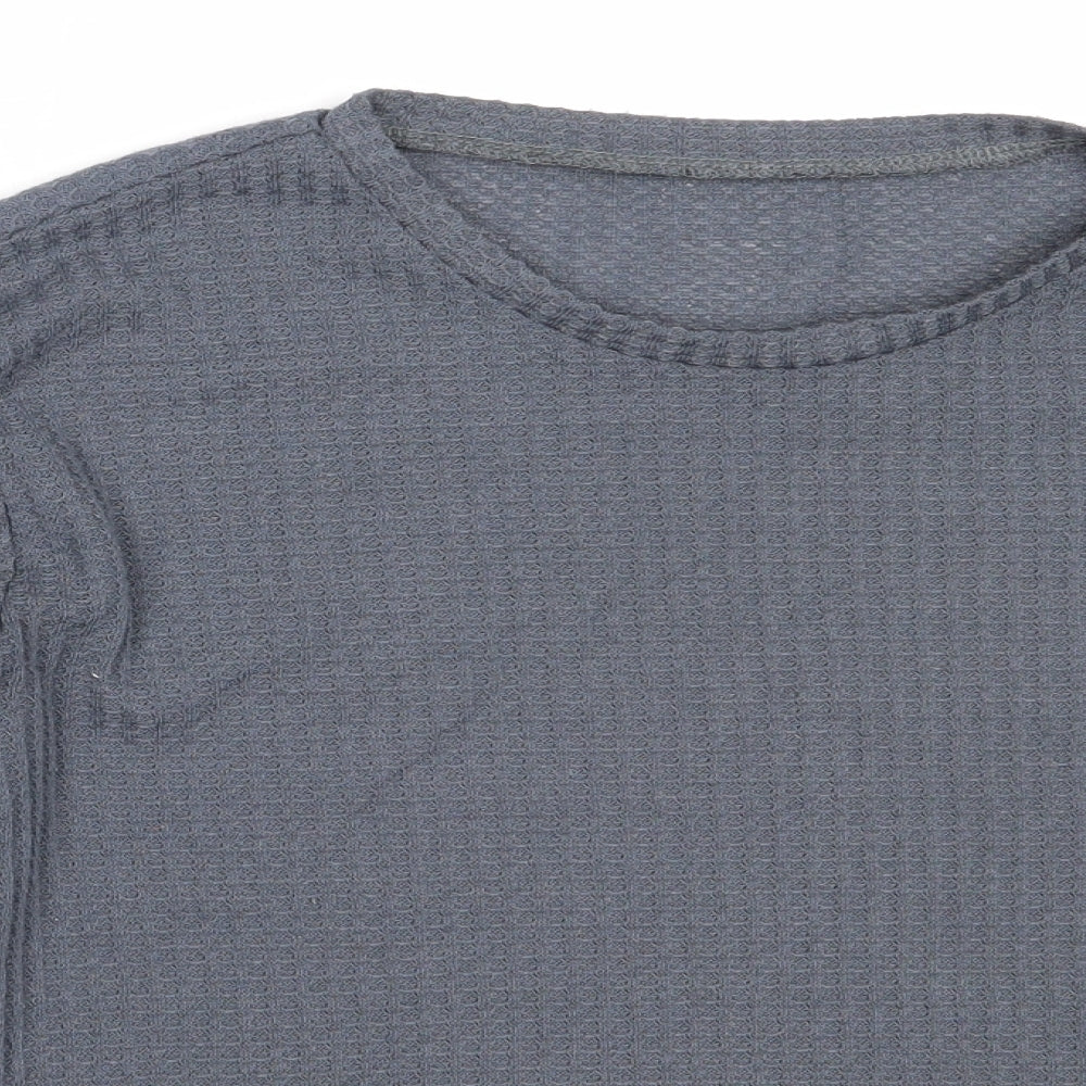 Preworn Womens Blue Round Neck  Polyester Pullover Jumper Size S