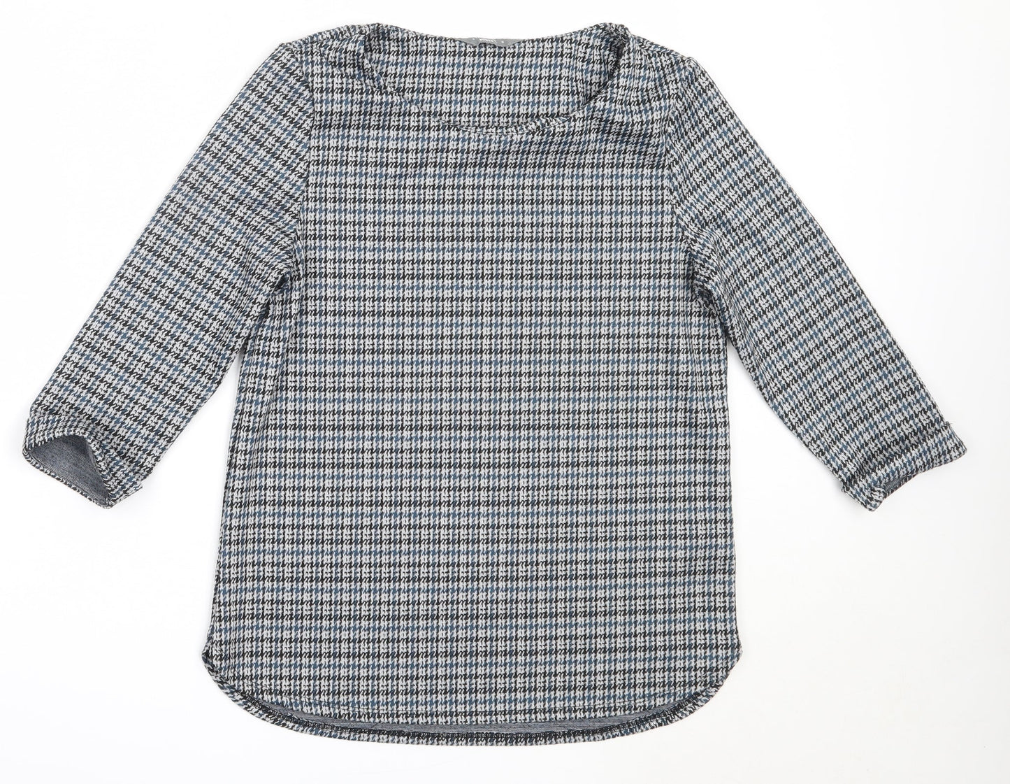 Nutmeg Womens Blue Round Neck  Polyester Pullover Jumper Size 8