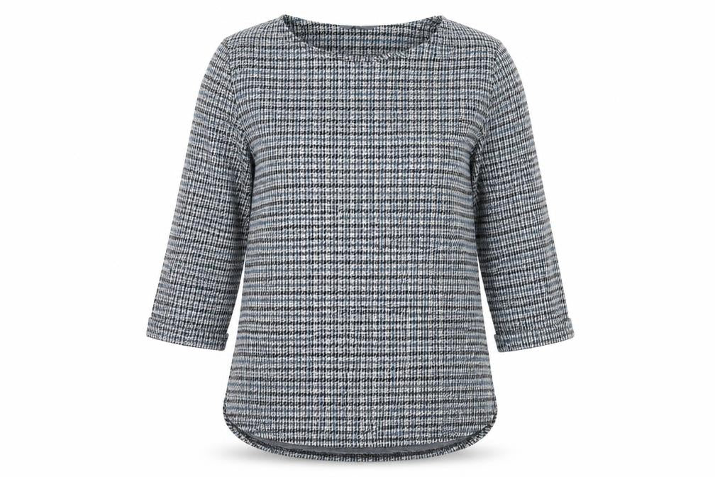 Nutmeg Womens Blue Round Neck  Polyester Pullover Jumper Size 8