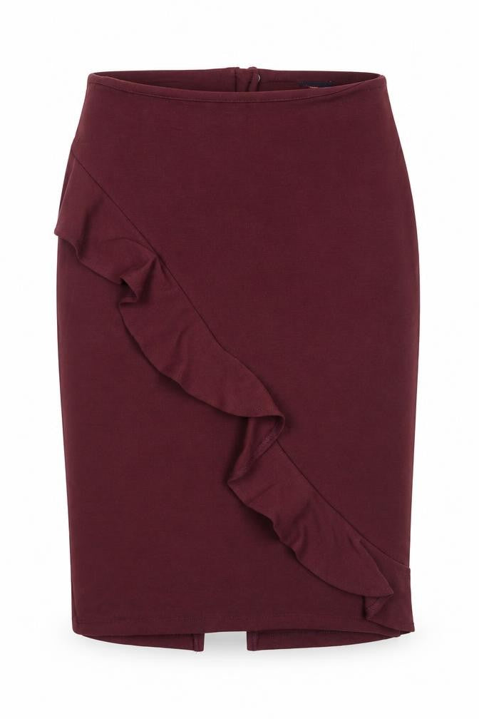 Marks & Spencer Womens Purple  Viscose Straight & Pencil Skirt Size 10