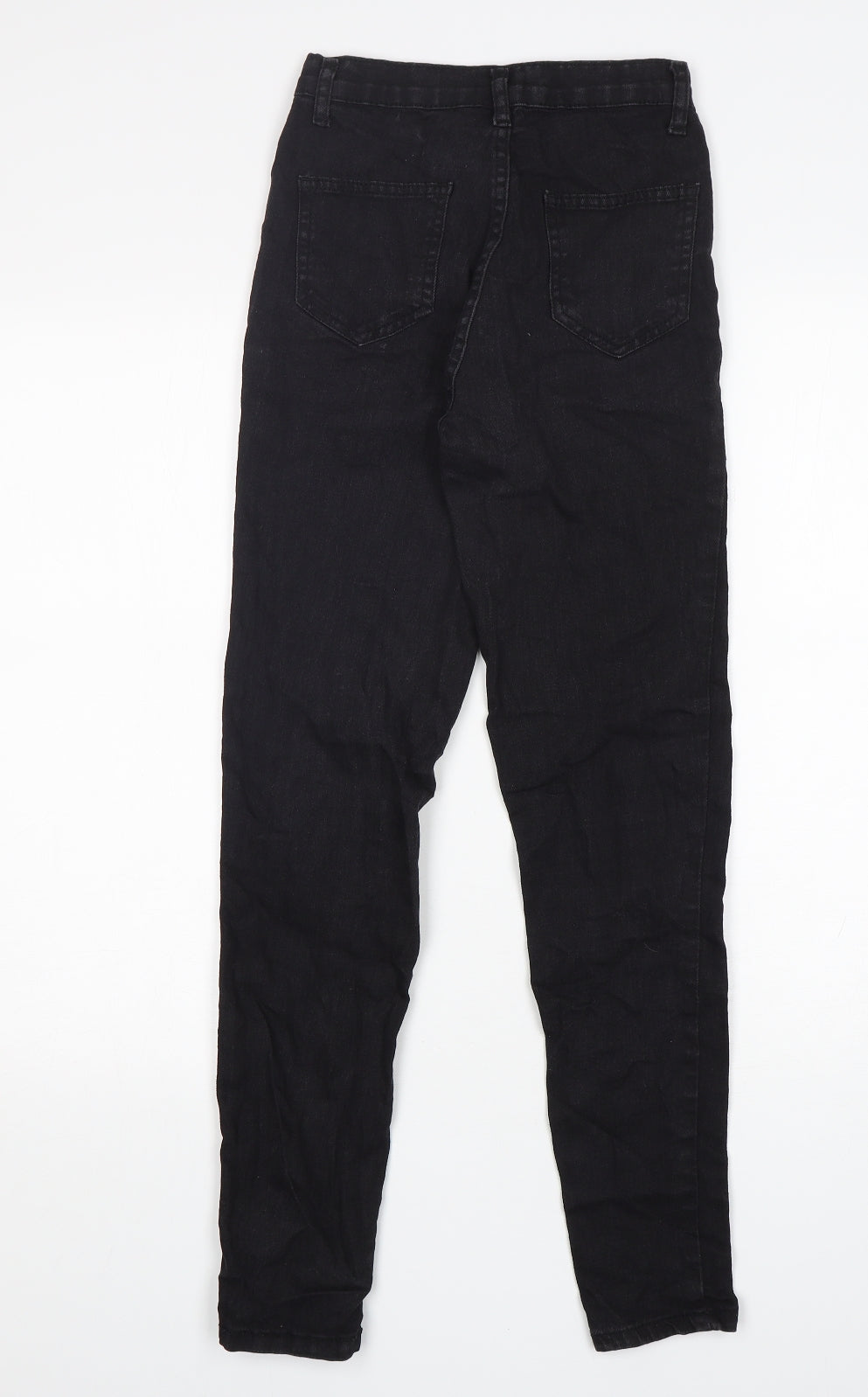 PRETTYLITTLETHING Womens Black  Cotton Skinny Jeans Size 6 L27 in Regular