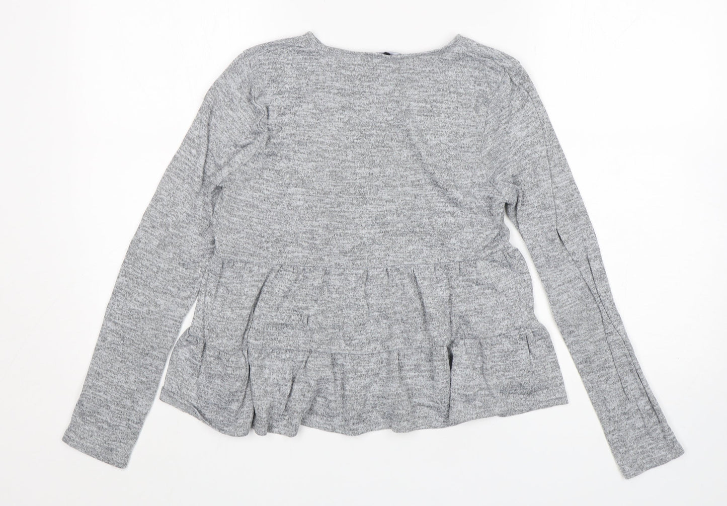 New Look Womens Grey Round Neck  Polyester Pullover Jumper Size S