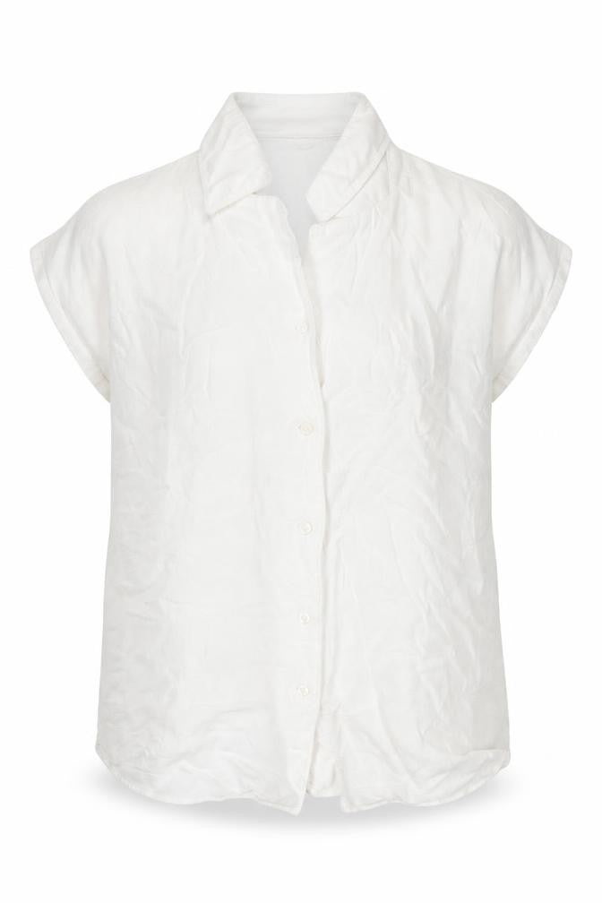 Mango Womens White  Viscose Basic Button-Up Size XS Collared