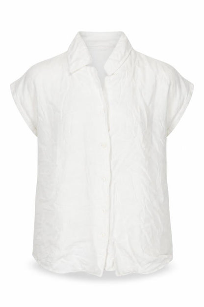Mango Womens White  Viscose Basic Button-Up Size XS Collared