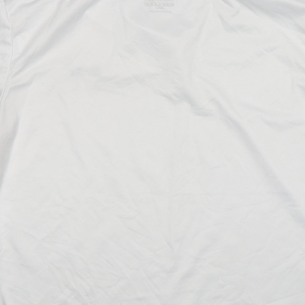 Slazenger  Mens White  Polyester Basic Polo Size M Collared