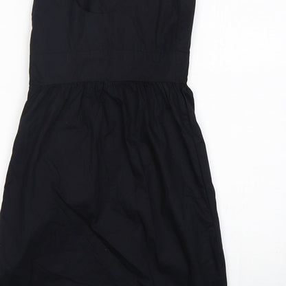 Next Womens Black  Cotton Mini  Size 6  V-Neck