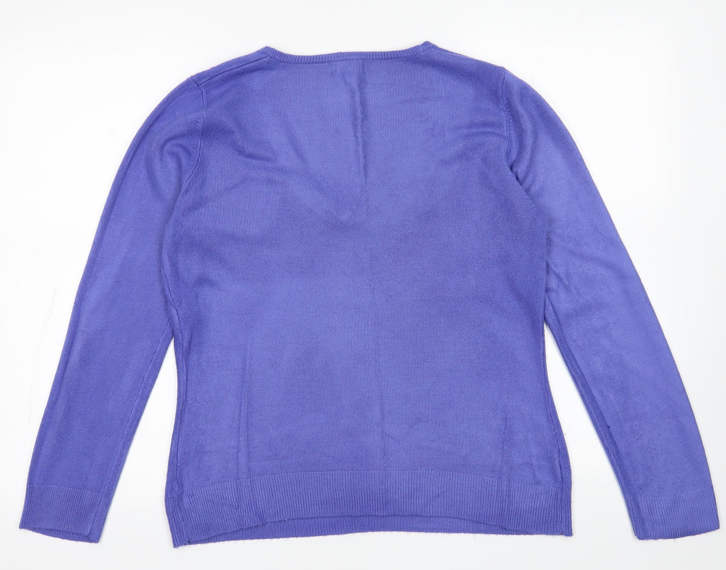 Matalan Womens Purple  Acrylic Pullover Sweatshirt Size 14  Pullover