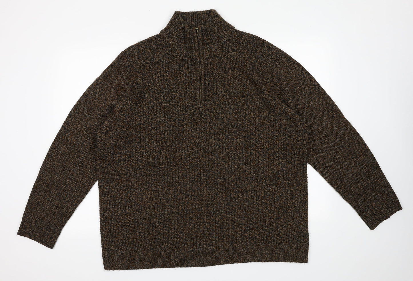 George Mens Brown  Acrylic Pullover Sweatshirt Size XL