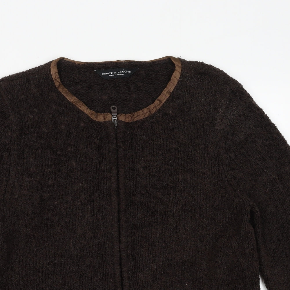 Dorothy Perkins Womens Brown   Jacket  Size 16  Zip