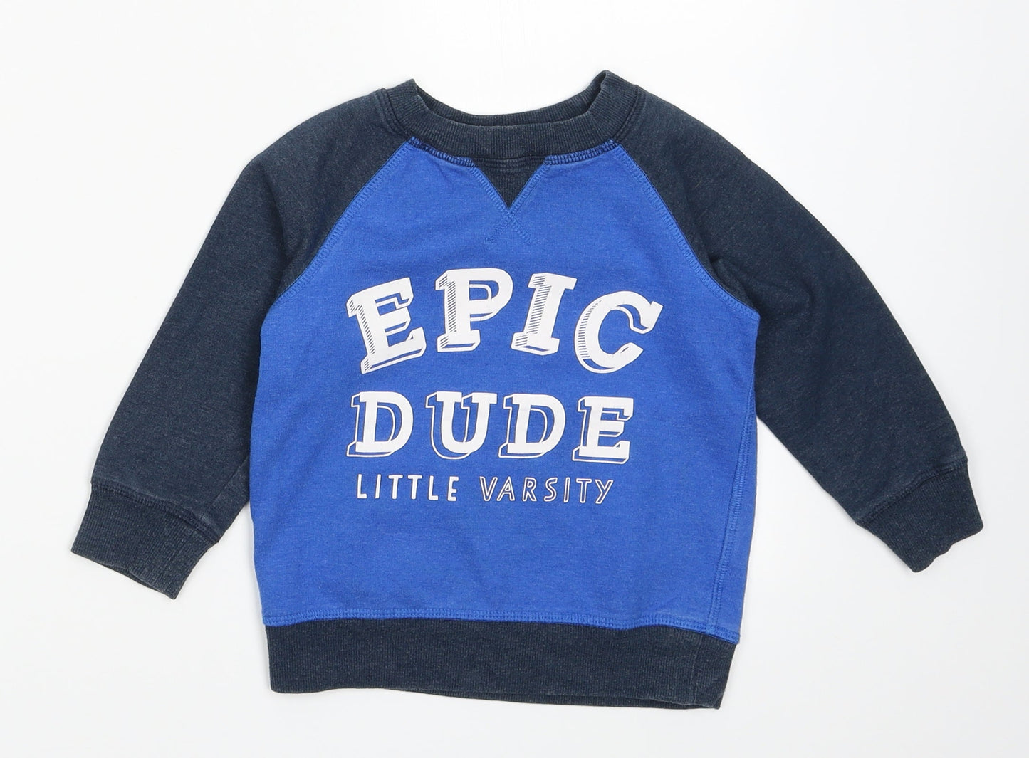 George Boys Blue  Cotton Pullover Sweatshirt Size 2-3 Years  Pullover - Epic Dude