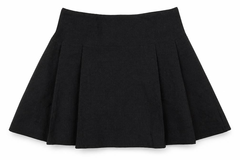 George Girls Grey  Polyester A-Line Skirt Size 5-6 Years  Regular Button - School