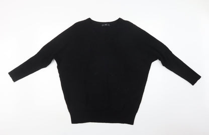 F&F Womens Blue V-Neck  Viscose Pullover Jumper Size 12