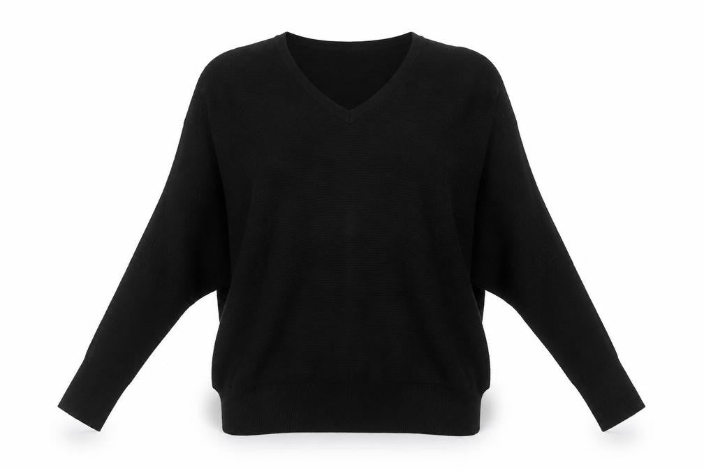 F&F Womens Blue V-Neck  Viscose Pullover Jumper Size 12