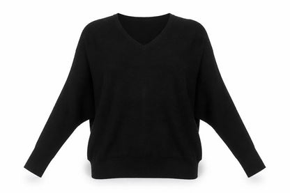 F&F Womens Blue V-Neck  Viscose Pullover Jumper Size 12