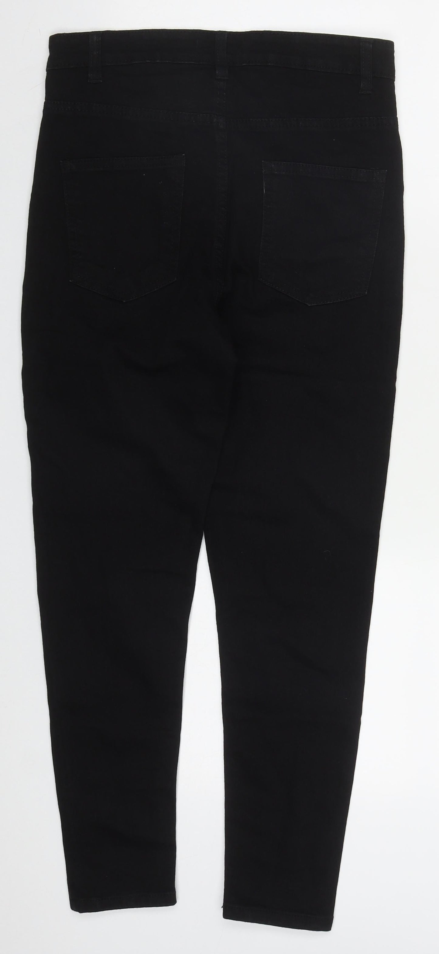 Preworn Womens Black  Cotton Jegging Jeans Size 29 in L25 in Regular Button