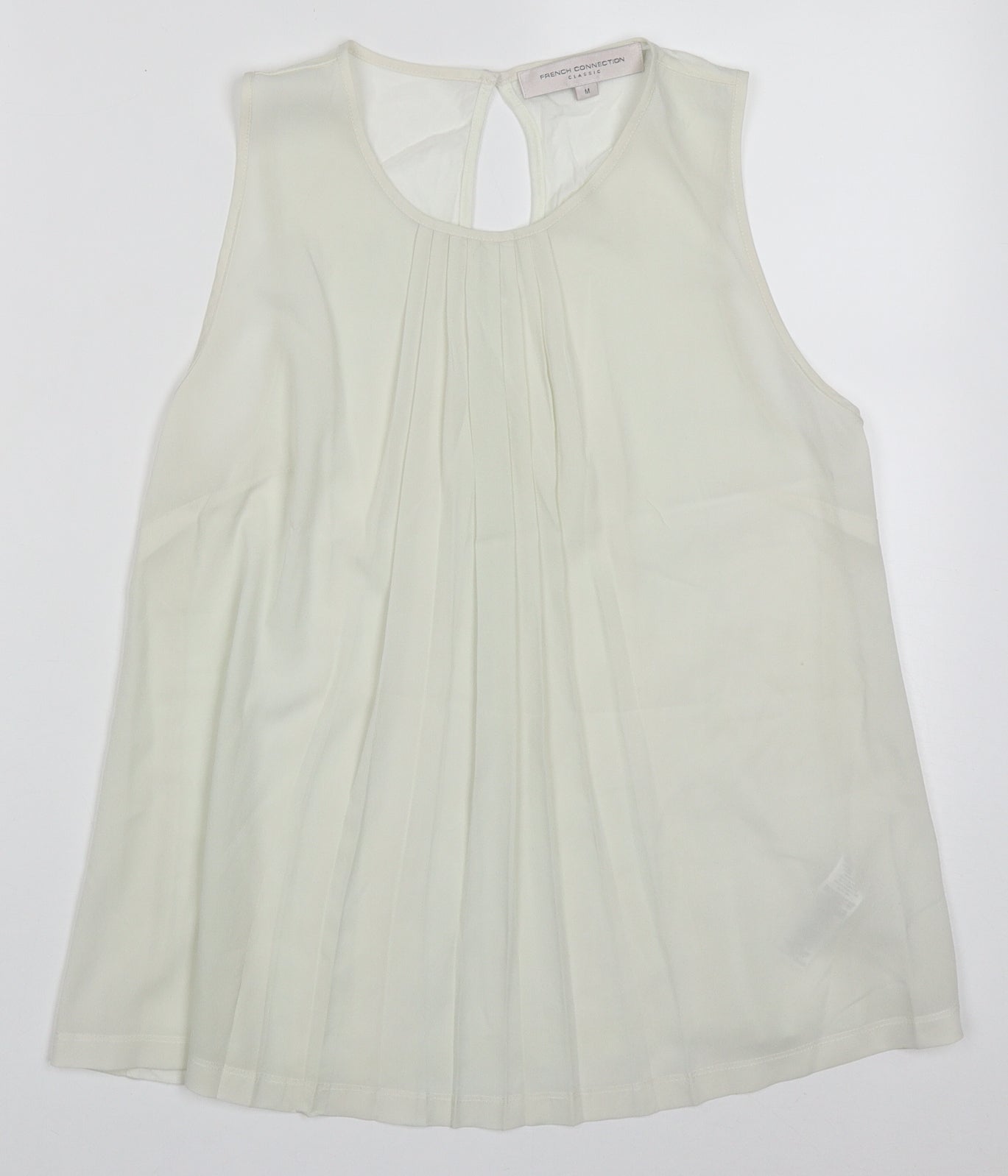 French Connection Womens White  Polyester Basic Tank Size M One Shoulder