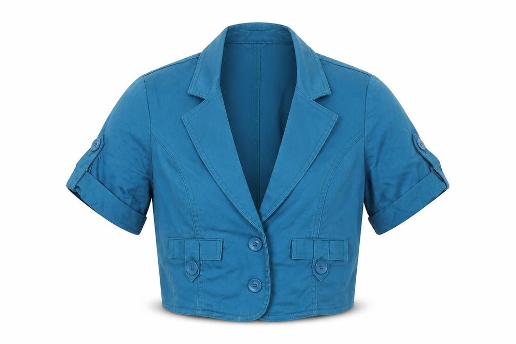 Moto Womens Blue   Jacket Blazer Size 12  Button