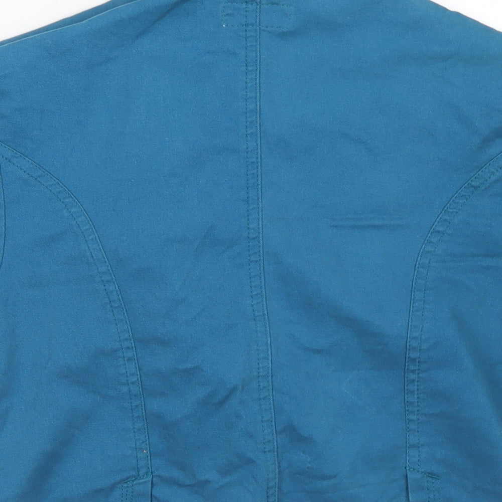Moto Womens Blue   Jacket Blazer Size 12  Button