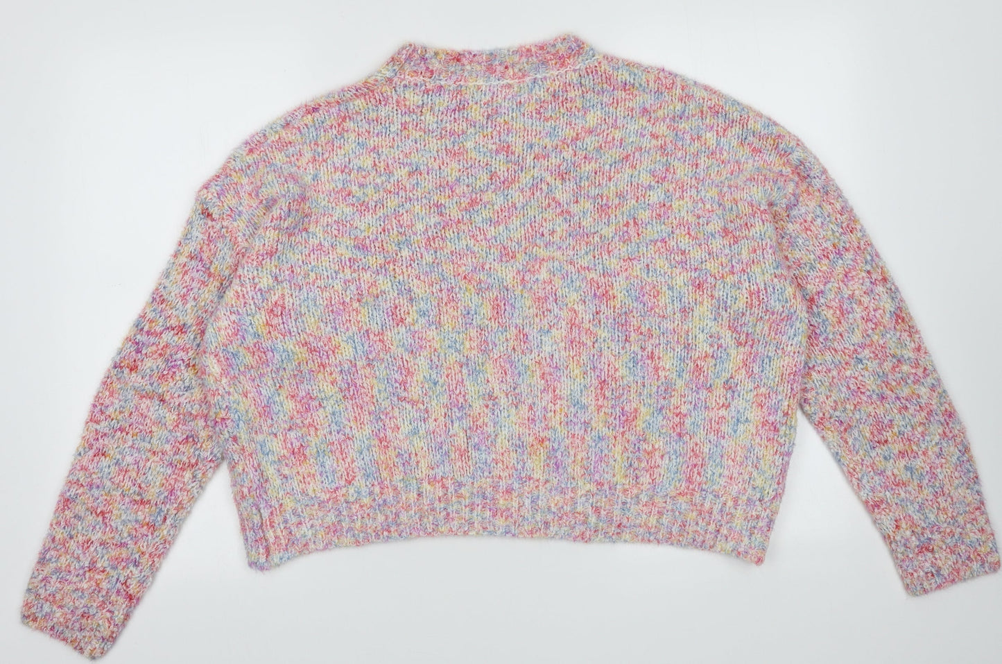 SheIn Womens Multicoloured Geometric Acrylic Pullover Sweatshirt Size M  Pullover