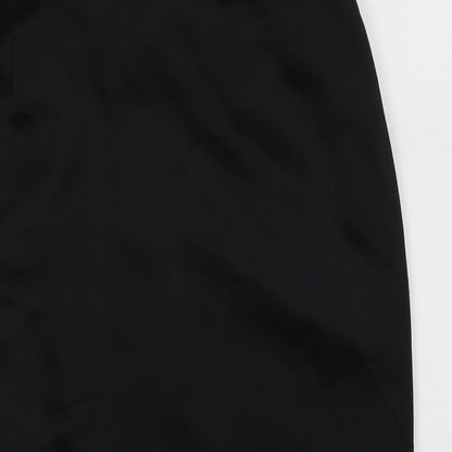 Ozone Womens Black  Polyester A-Line Skirt Size 12   Zip