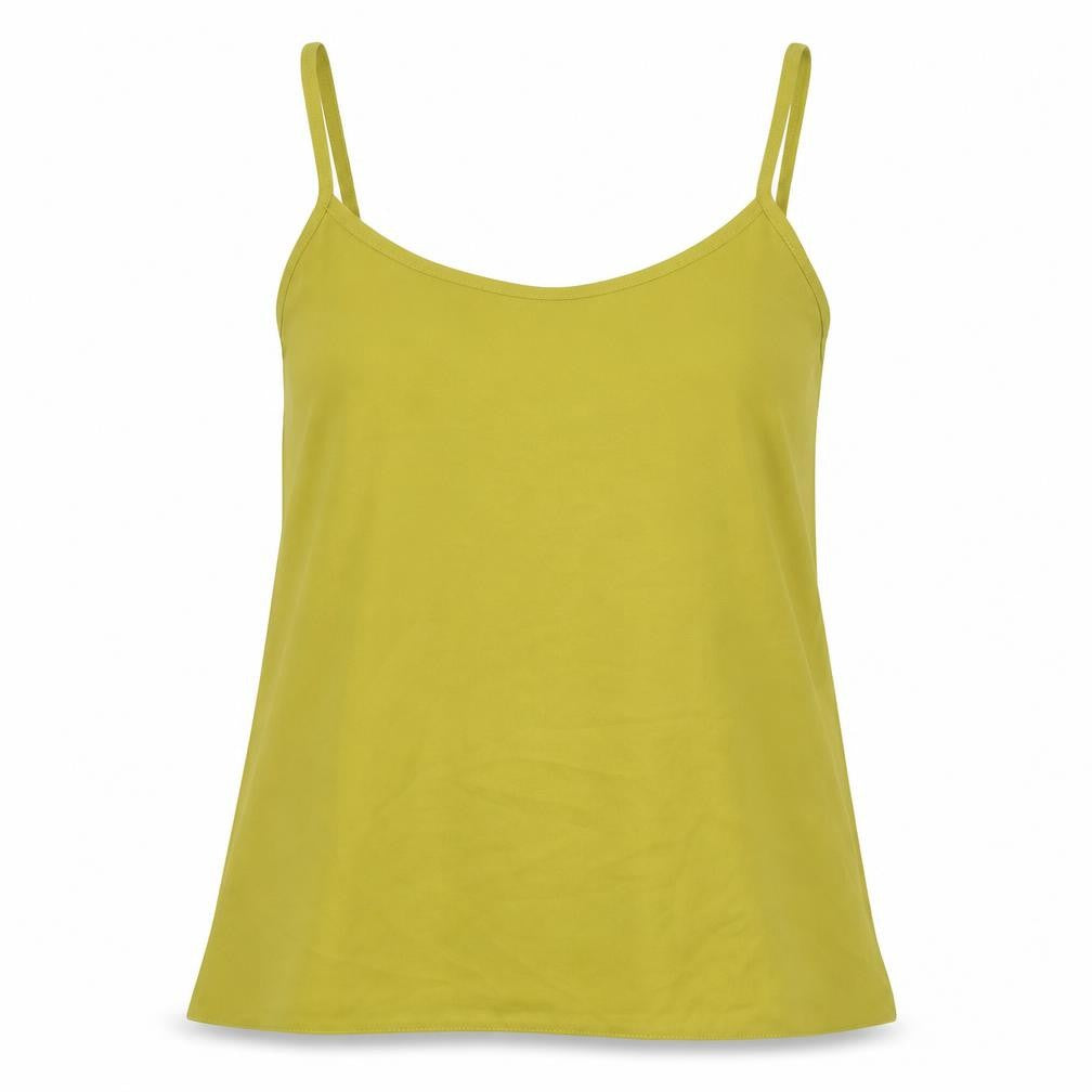 Matalan Womens Green  Polyester Basic Tank Size 10 Scoop Neck