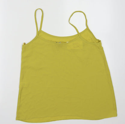 Matalan Womens Green  Polyester Basic Tank Size 10 Scoop Neck